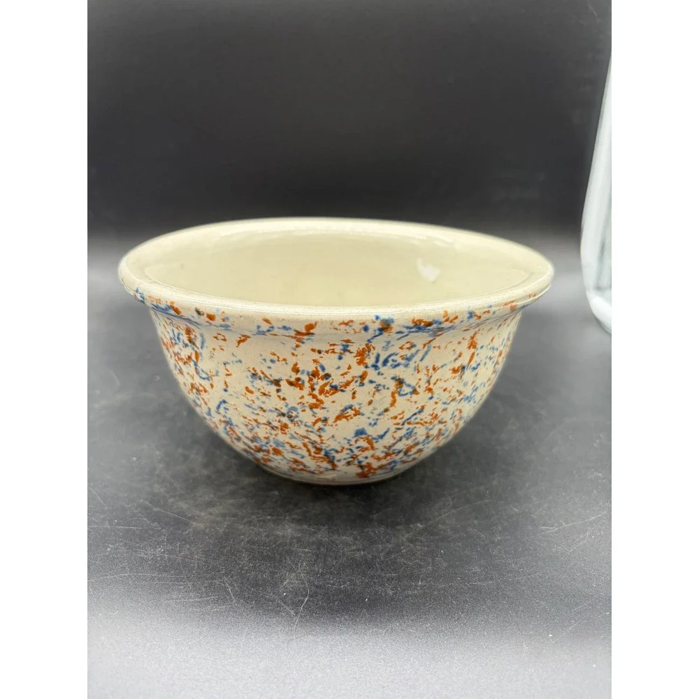Vintage Red Wing Spongeware Stone Ware Mixing‎ Bowl